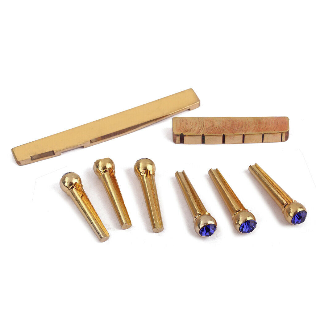 Opal Saddle Tweezers Screw Brass Set For Acoustic Folk Guitar