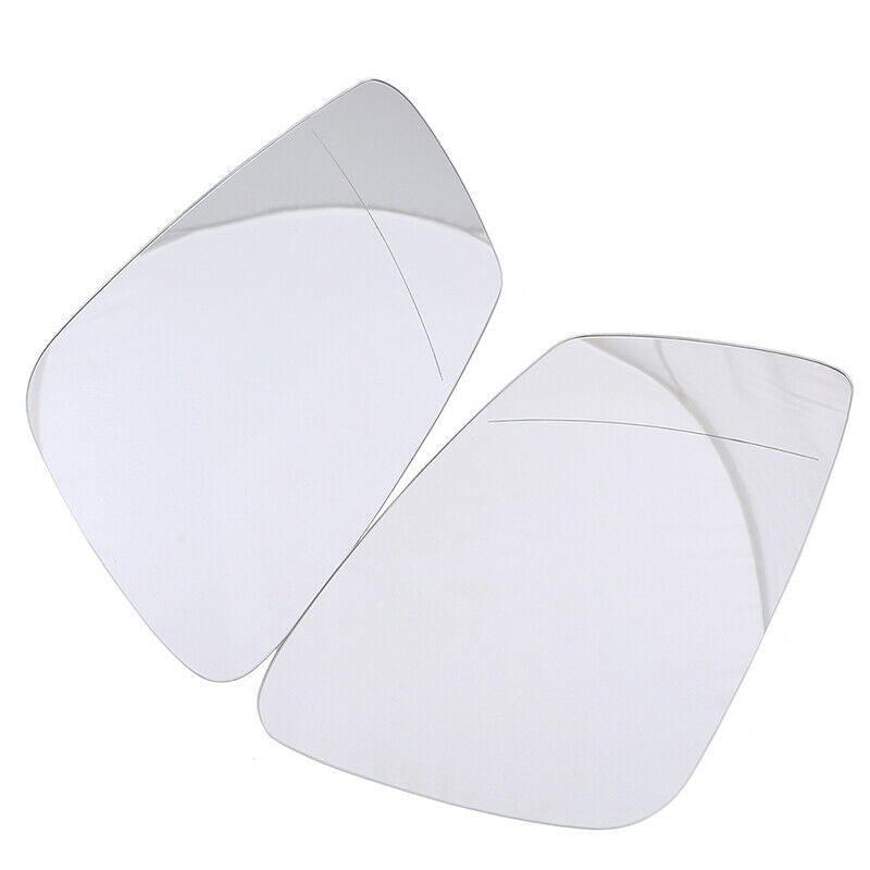 Pair Rear View Mirror Glass Heated White For BMW F10 E60 E61 LCL 528i 550i 520i