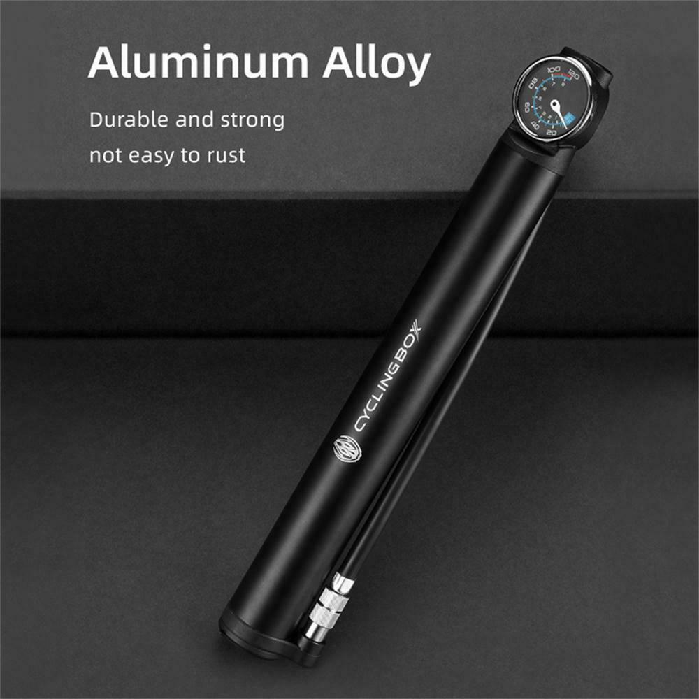 Bike Electric High-Pressure Pump 120PSI Schrader Presta Valve For Bicycle Black