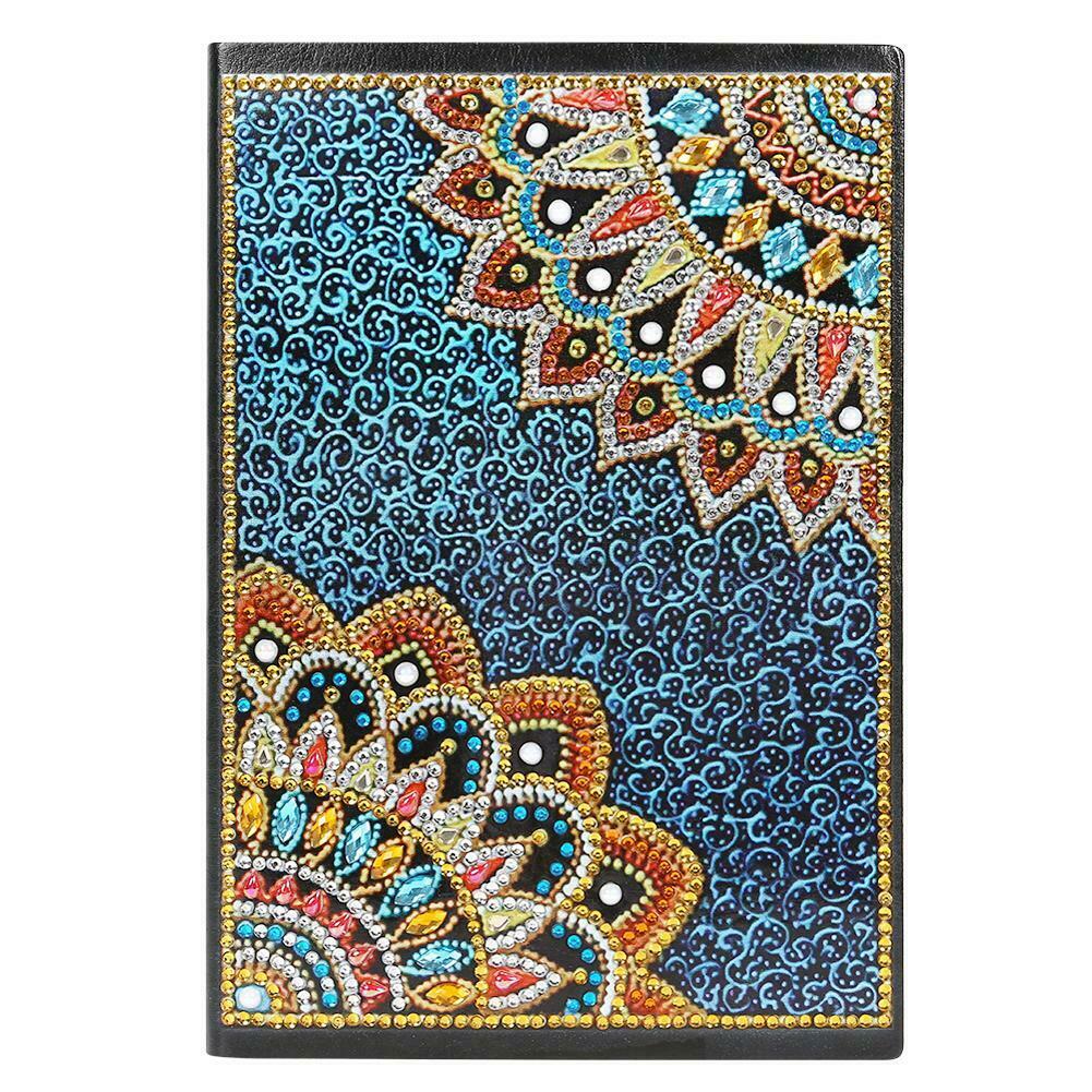DIY Mandala Special Shaped Diamond Painting 60 Sheets Students A5 Notebook @