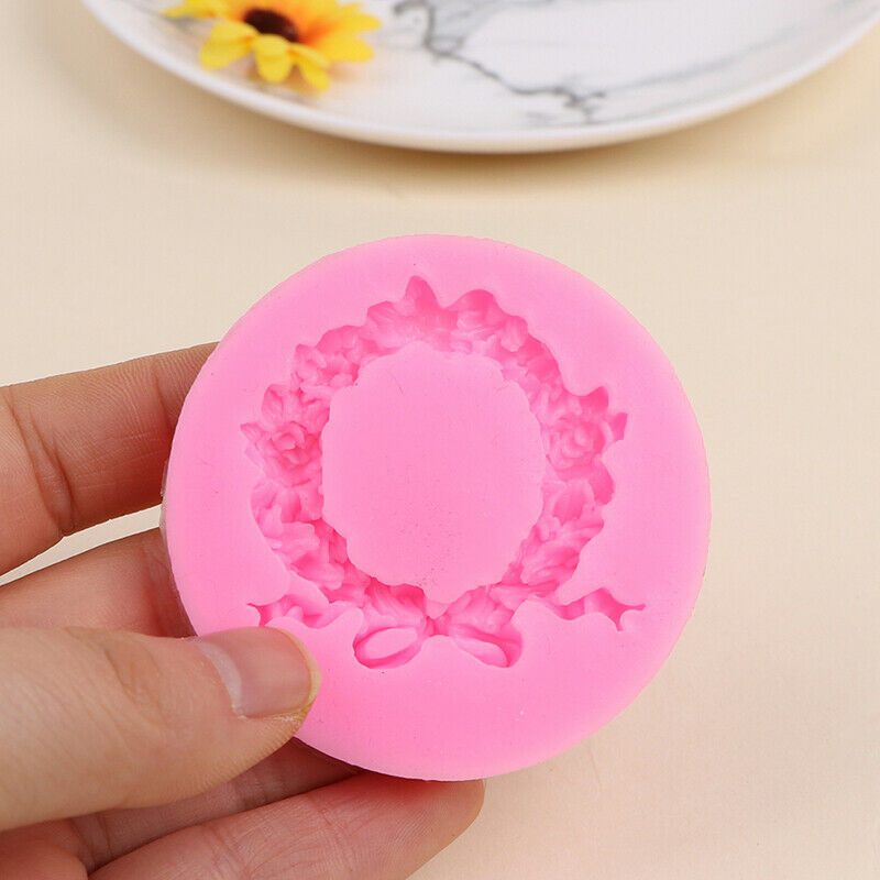 Flower Wreath Border Silicone Mold Cake Decor Fondant Cake FDA Silicone M.l8
