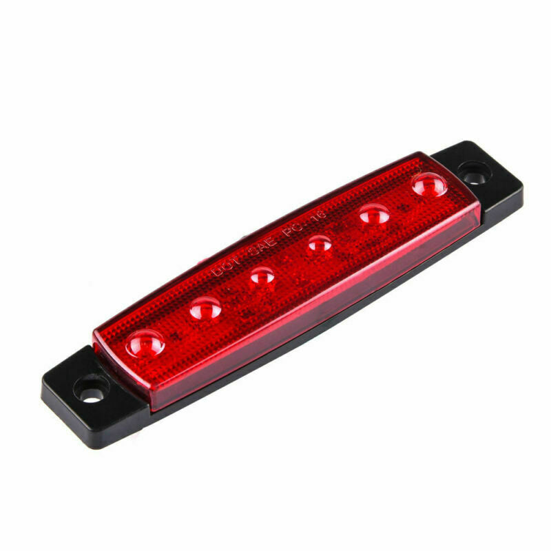 10x 12V LED Clearance Side Marker Light Indicator Lamp Strip Truck Trailer Lorry