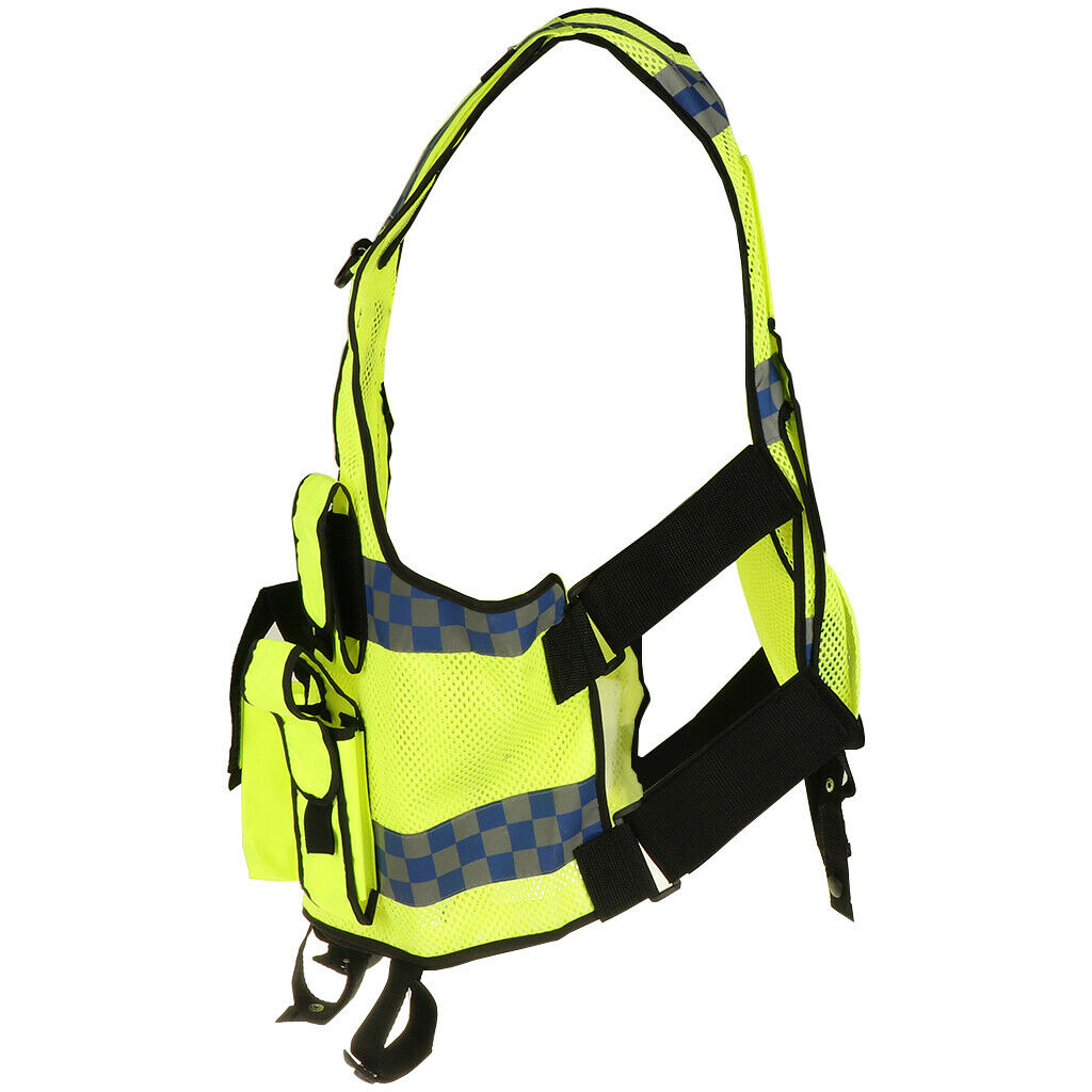 High Visibility Waistcoat Fluorescent Workwear Reflective Safety Vest Zipper