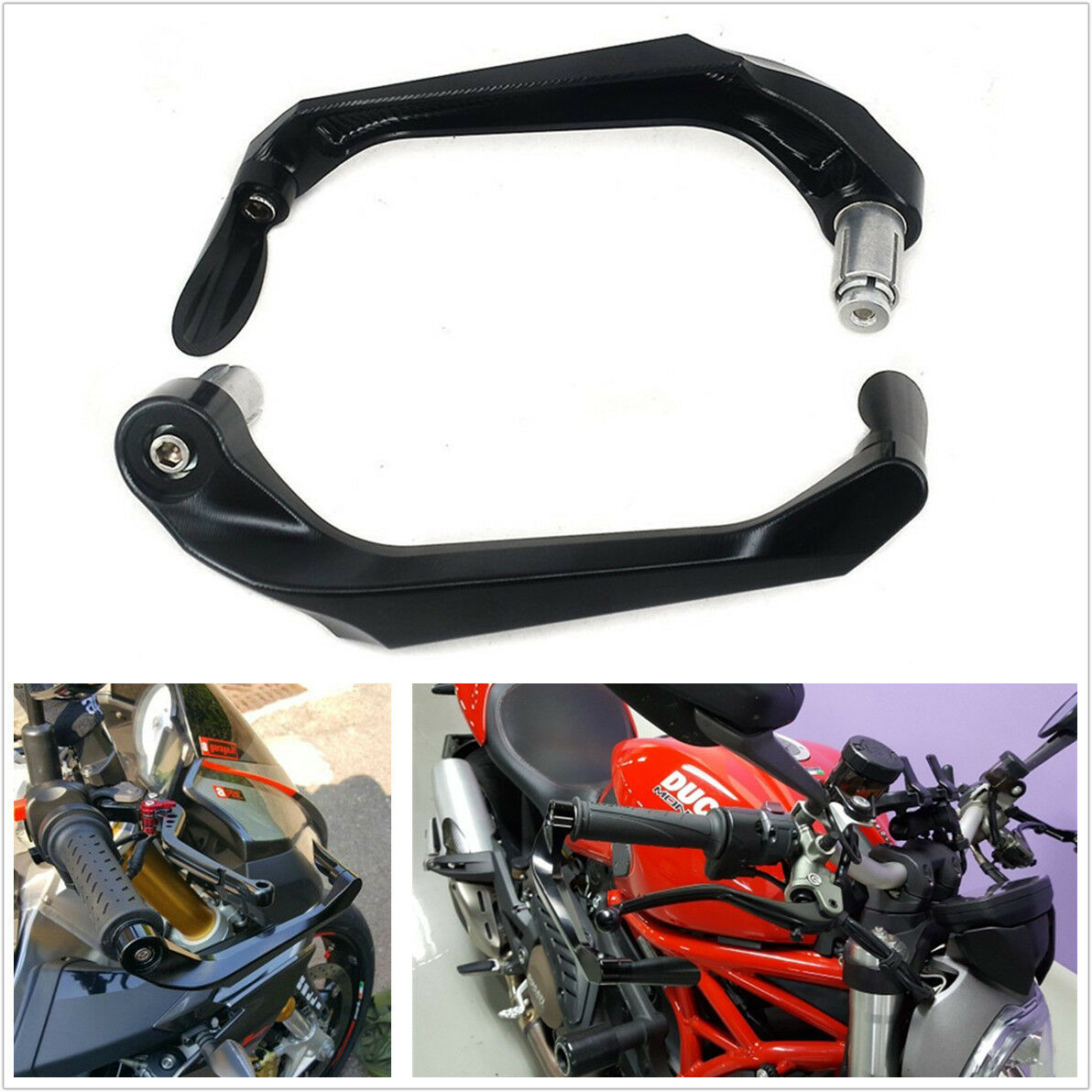 Pair CNC Brake Clutch Lever Protect Guard Bar Ends for Universal 7/8" Handlebar