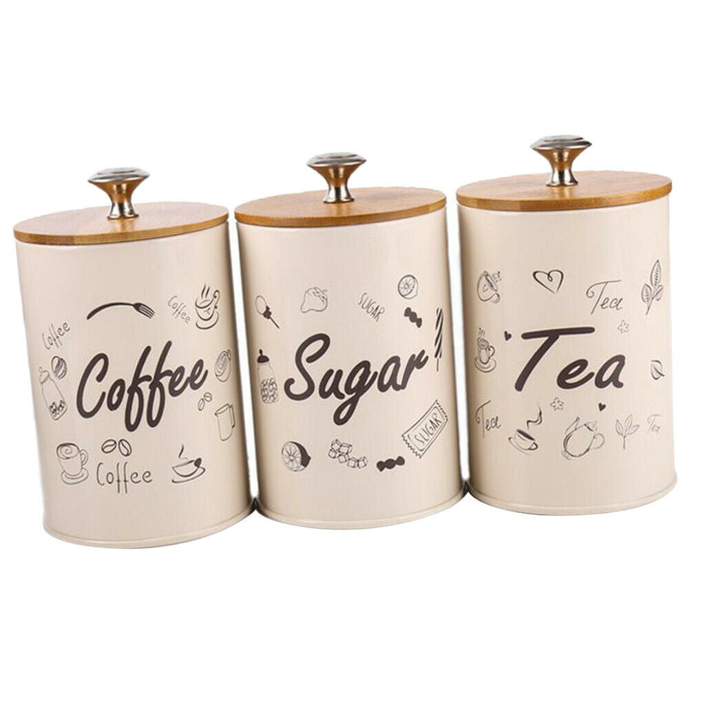 Pack 3 Pieces Sugar Bowls Muti-Functional Round Condiment Jar for Home- Spice