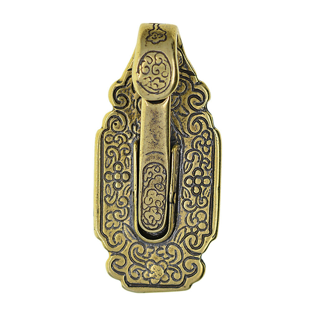 Pure Solid Brass Key Chain Belt Loop Key Holder Storage Compact Hanging