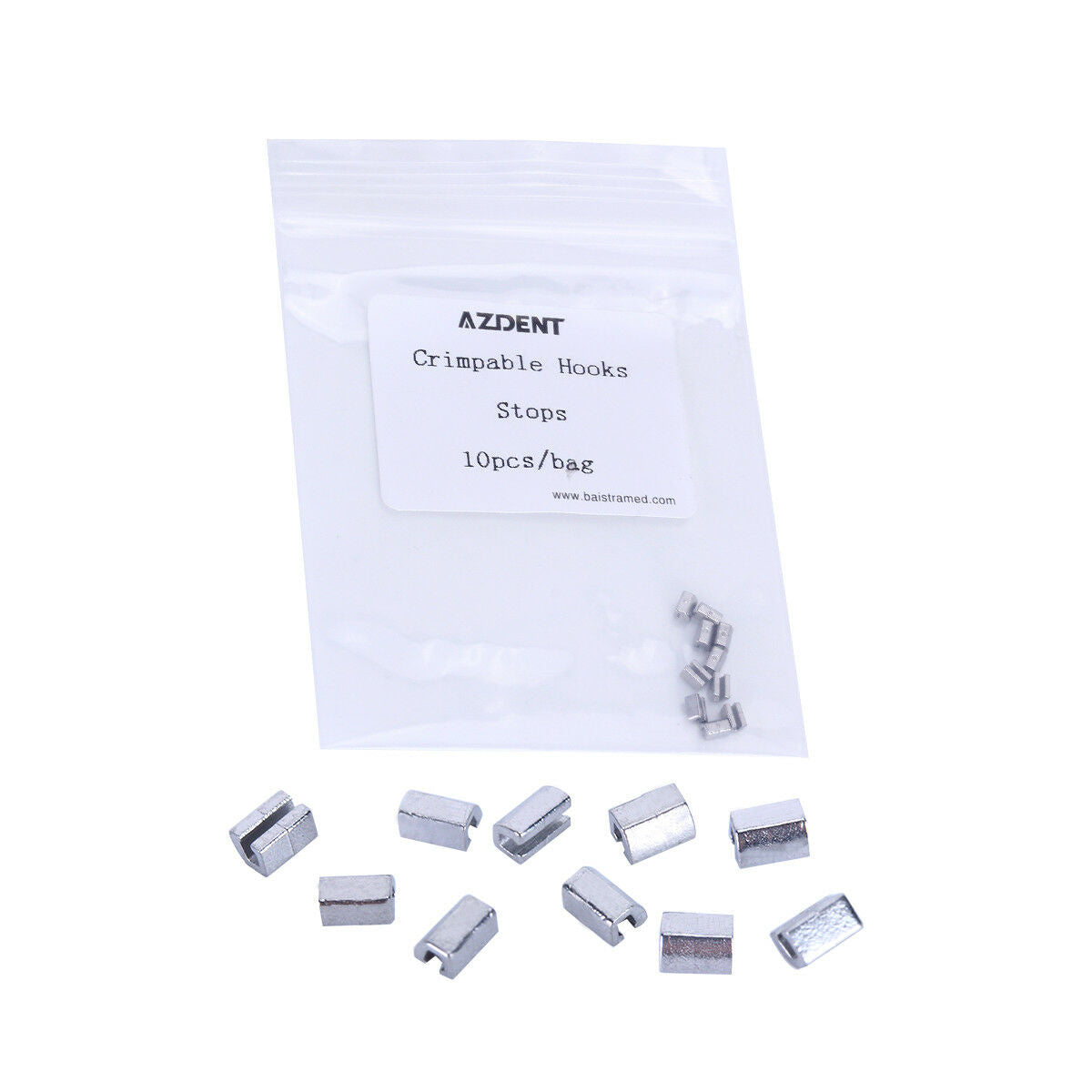 100 X Dental Orthodontic Crimpable Hook Stops Type Stainless Steel AZDENT