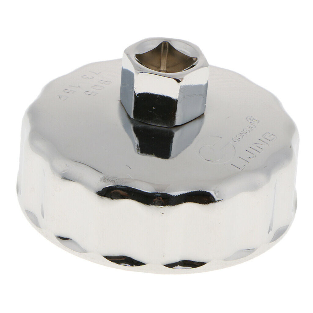 905 Sliver Oil Filter Remover Cap Oil Grid Wrench 14 Flutes For Car 80x45mm
