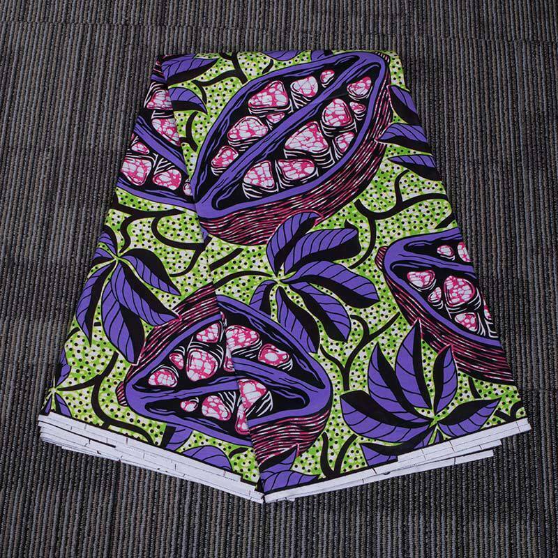1yd Ankara African Wax Printed Cotton Fabric DIY Sewing Dress Clothes Supplies