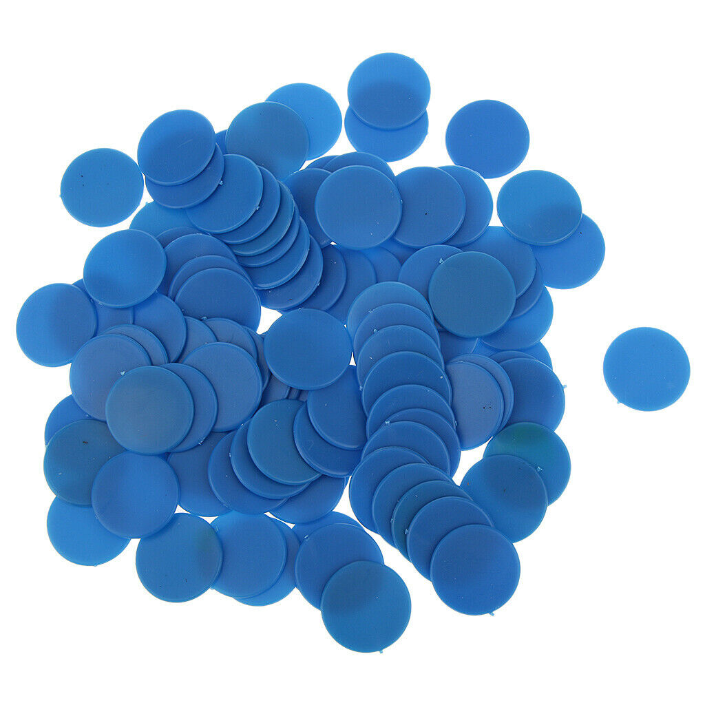 Board Game Counters Bingo Chips Casino Token Tiddly Numeracy Teaching Blue