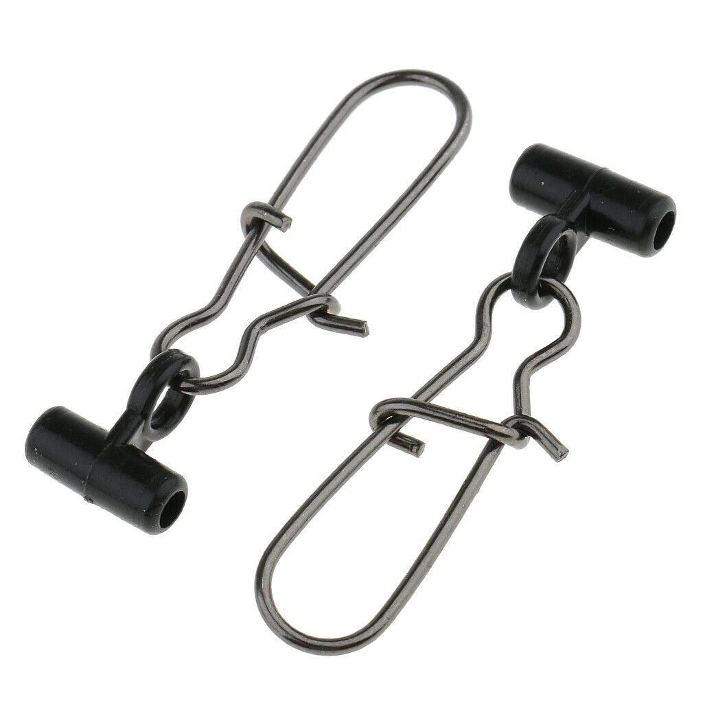 20pcs Strong Fishing Sinker Slide High-Strength Stainless Steel Snaps Braid Line