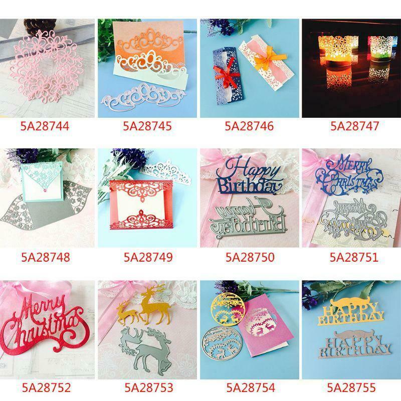 Merry Christmas Cutting Dies Stencil DIY Scrapbooking Embossing Album Paper Gift