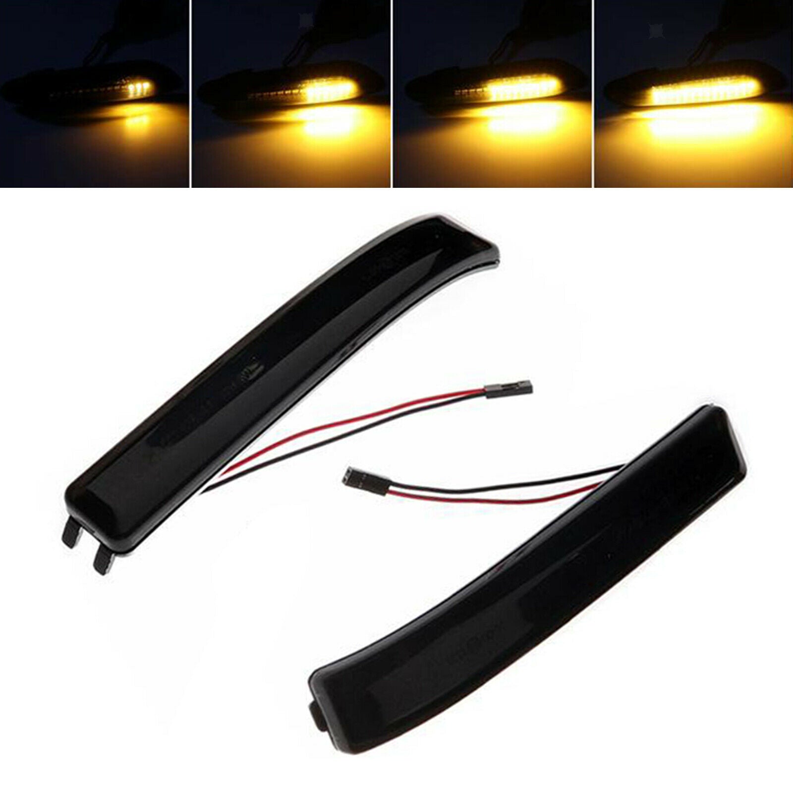 Pair of 12V 6 LED Side Mirror Turn Signal Light Signal Light for Ford Rapor