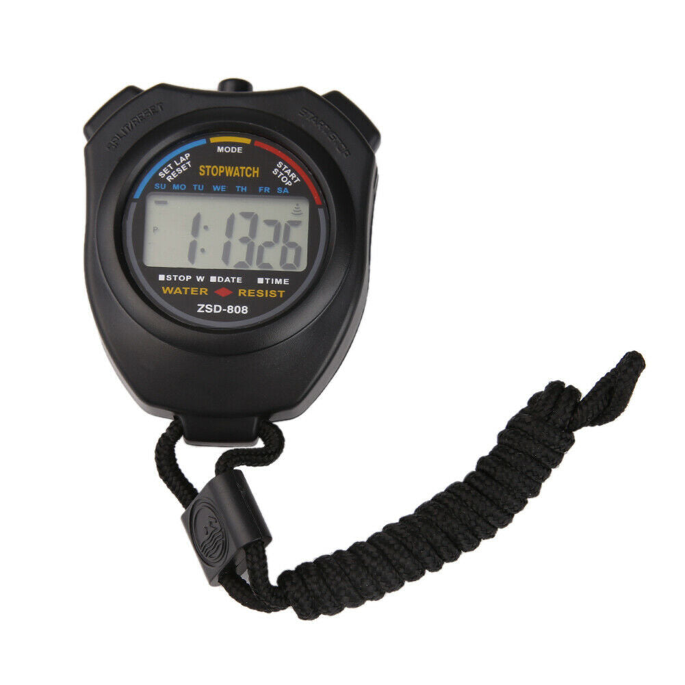 New Digital Running Timer Chronograph Sports Stopwatch Counter with Strap