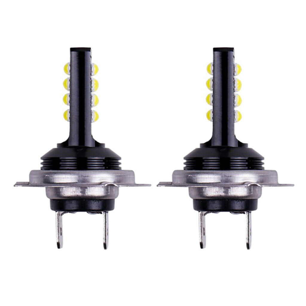 Pair Of H7 6000K White1200LM 60W LED Bulbs For