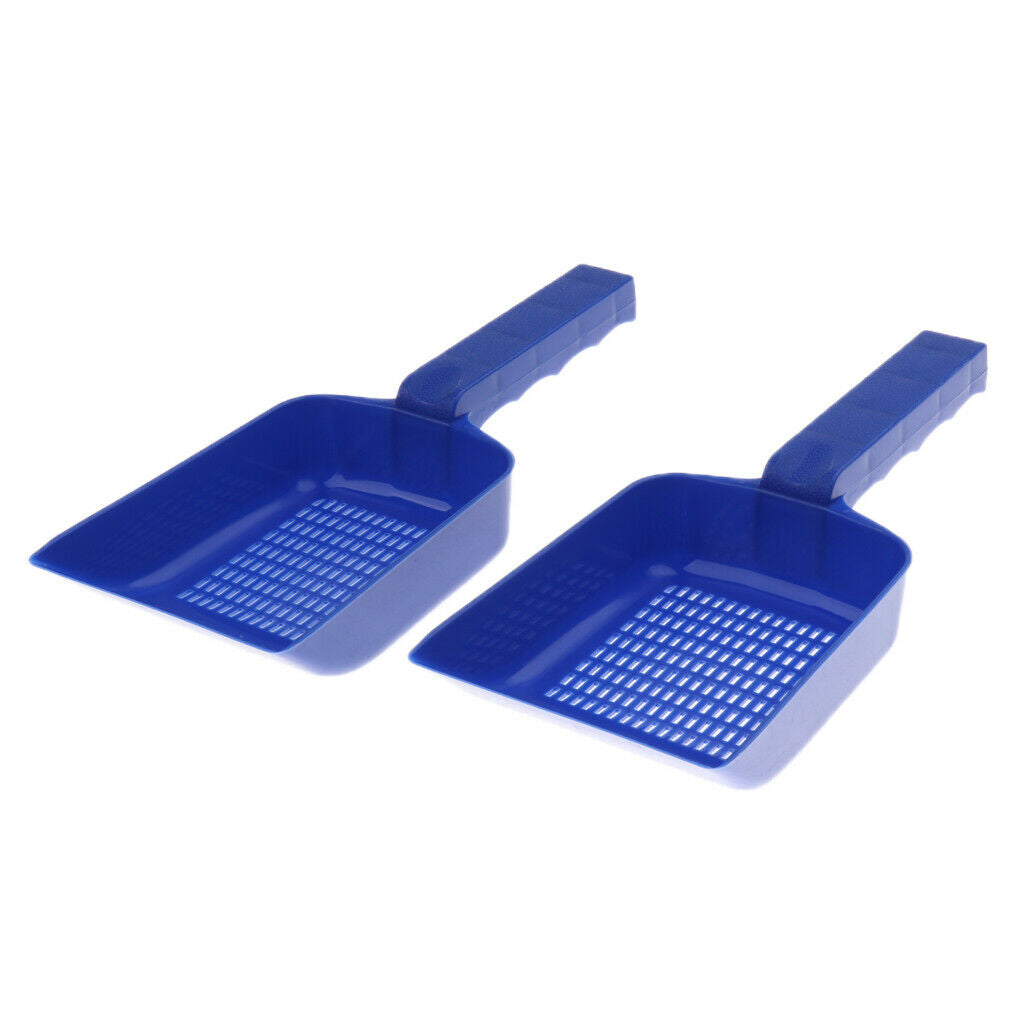 2 pcs Aquarium Tank Plastic Gravel Strainer Shovel Sand Scraper Scoop Tool