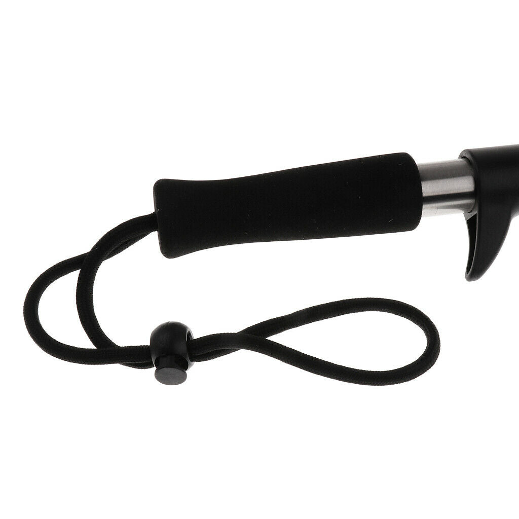 Portable Fish Lip Grabber Gripper Grip Tool Fish Holder with Lanyard Black