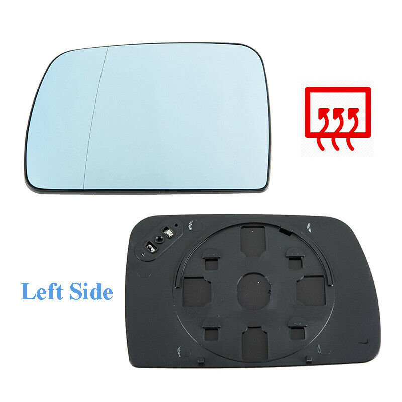 Left Driver Side Blue Rearview Heated Mirror Glass Fits BMW X5 E53 2000-2006