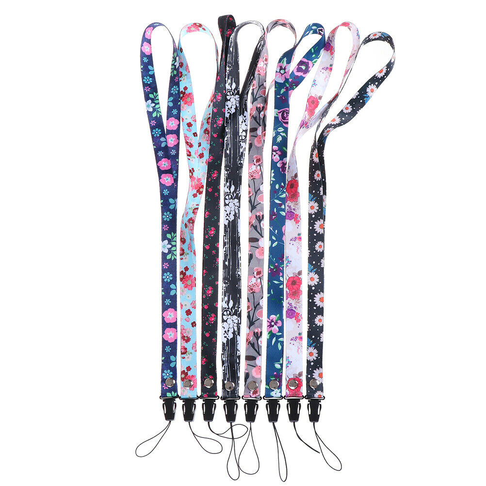 Universal flower mobile phone lanyard badge holder diy hang rope phone st.l8