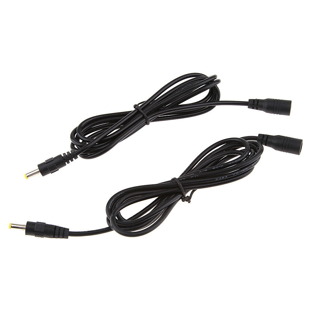 2x DC Power 4.0x1.7mm   Female To Male Plug Connector