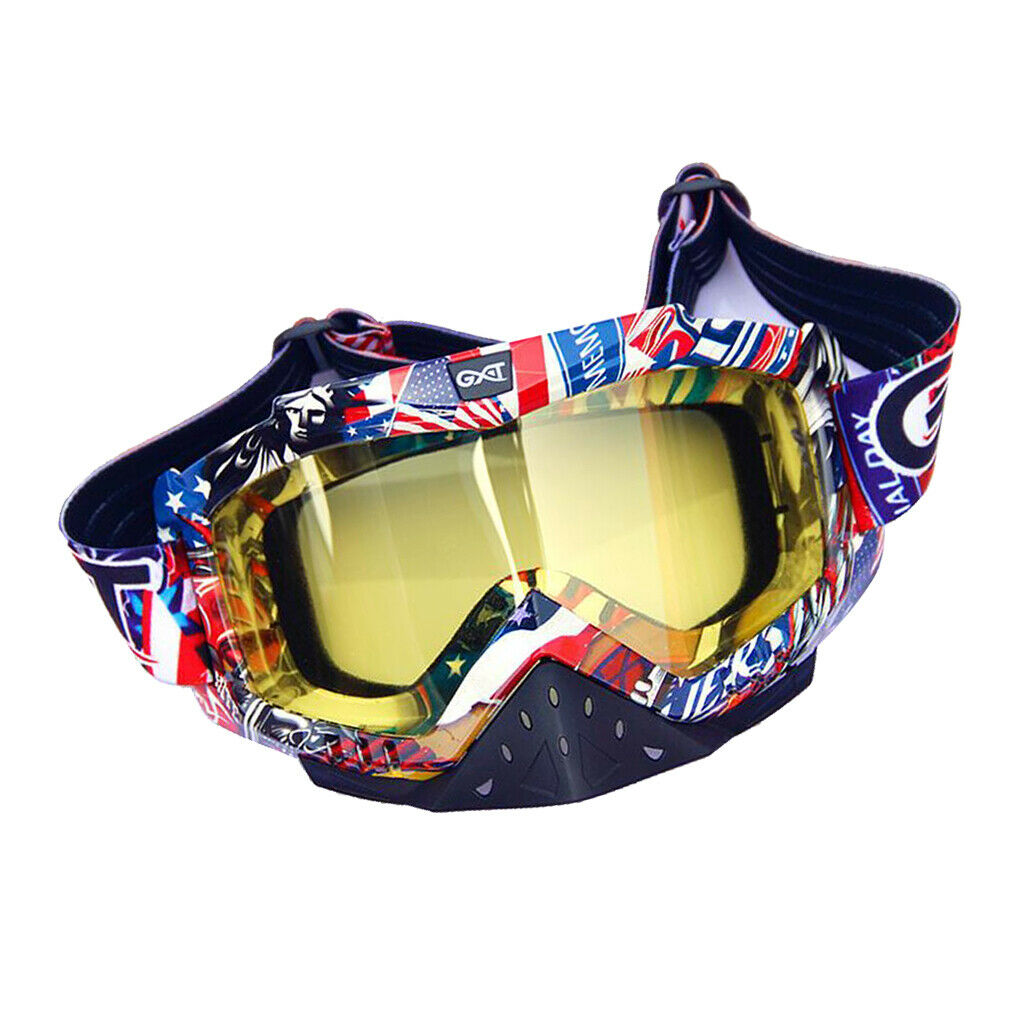 Motorcycle Windproof Anti-Fog Goggles Skiing Snowboard Glasses Color 9