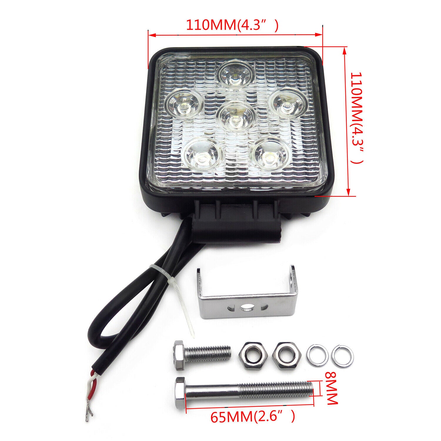 18W Spot LED Work Light 12V 24V Universal USE SUV Car Truck Boat Truck