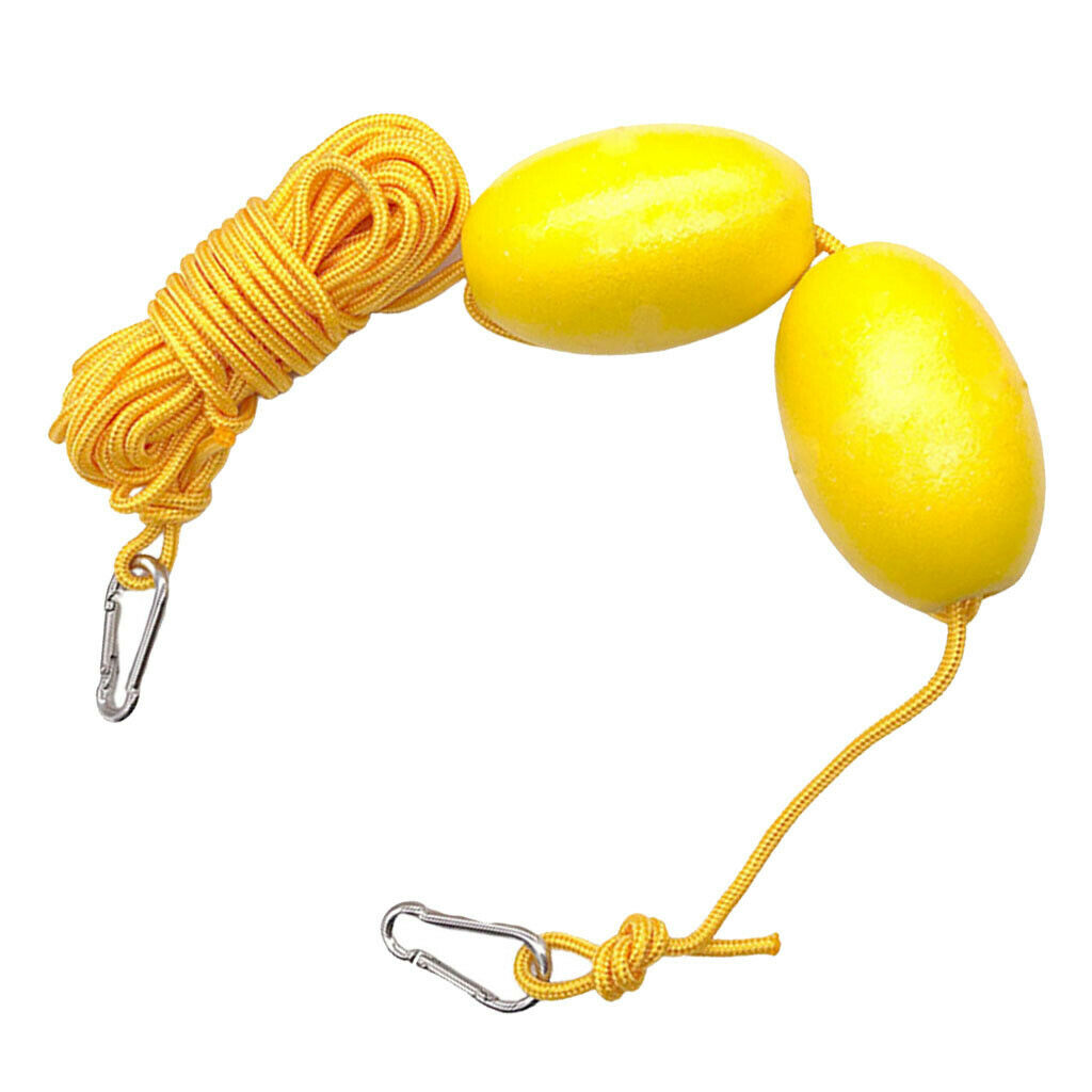9m 30ft Kayak Tow Rope Boating Throw Anchor Line with Carabiners Accessories