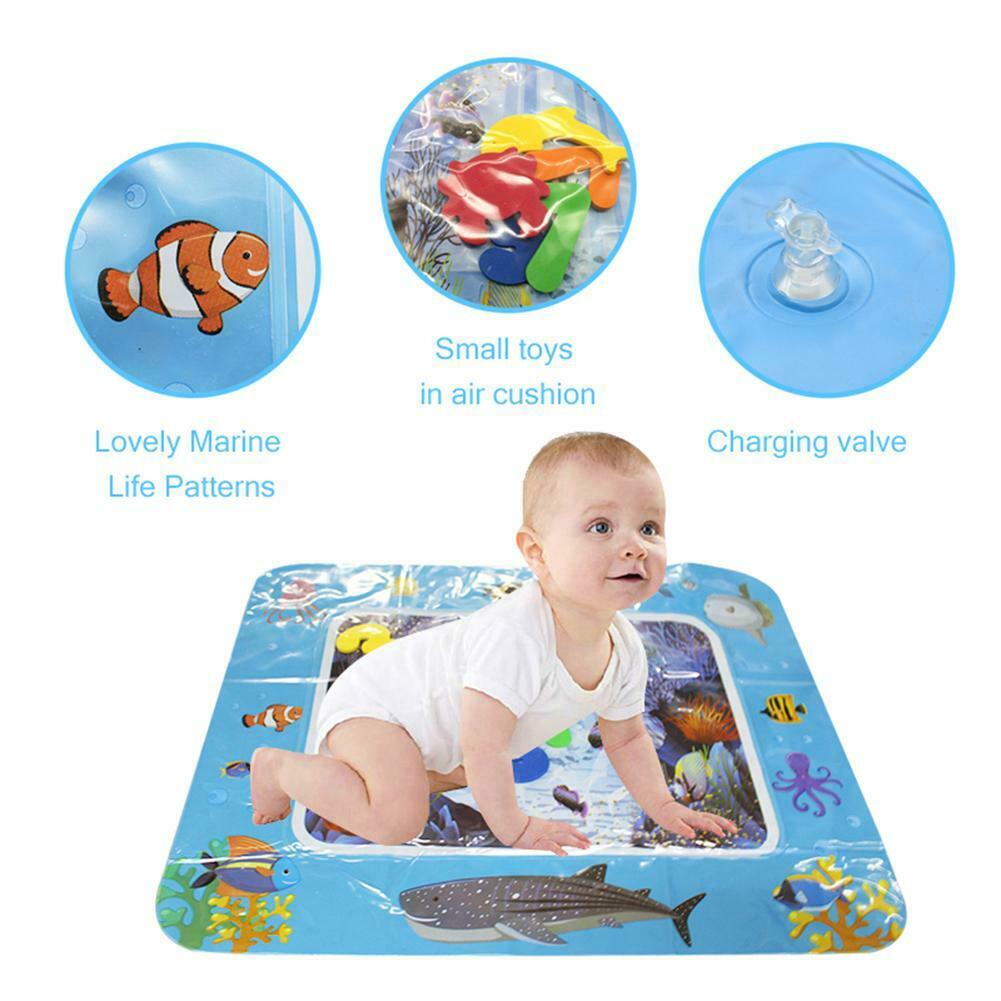 Baby Kids Inflatable Water Play Mat Patted Pad Cushion Tummy Time Playmats @