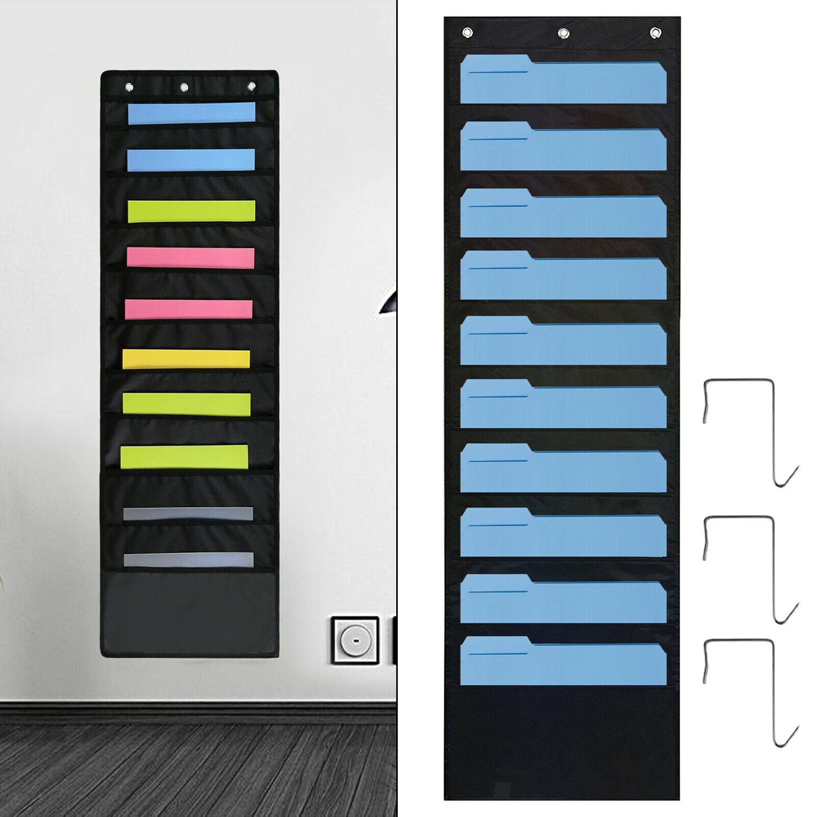 Hanging Wall Organizer Storage Pocket Heavy Duty Oxford Cloth for Wall Decor