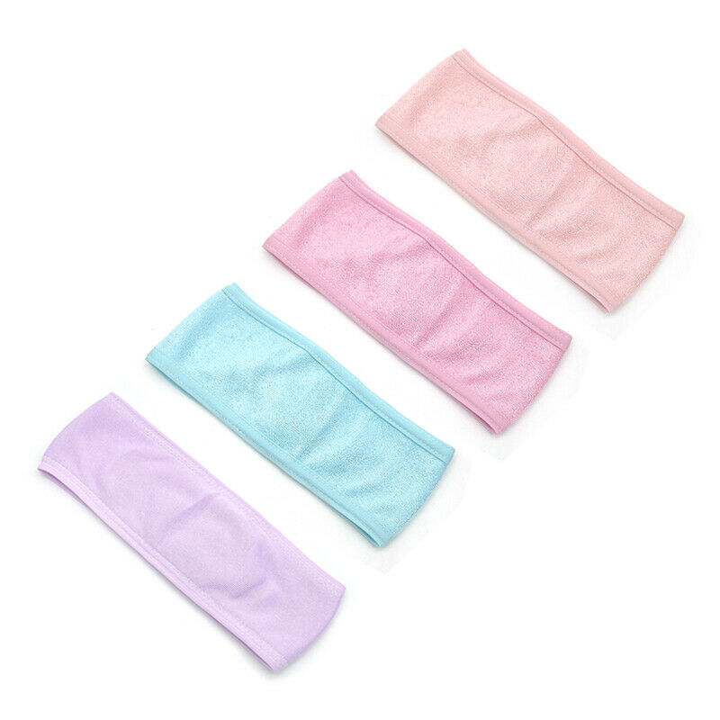 Women Adjustable Makeup Toweling Hair Wrap Head Band Salon SPA Facial Headband..