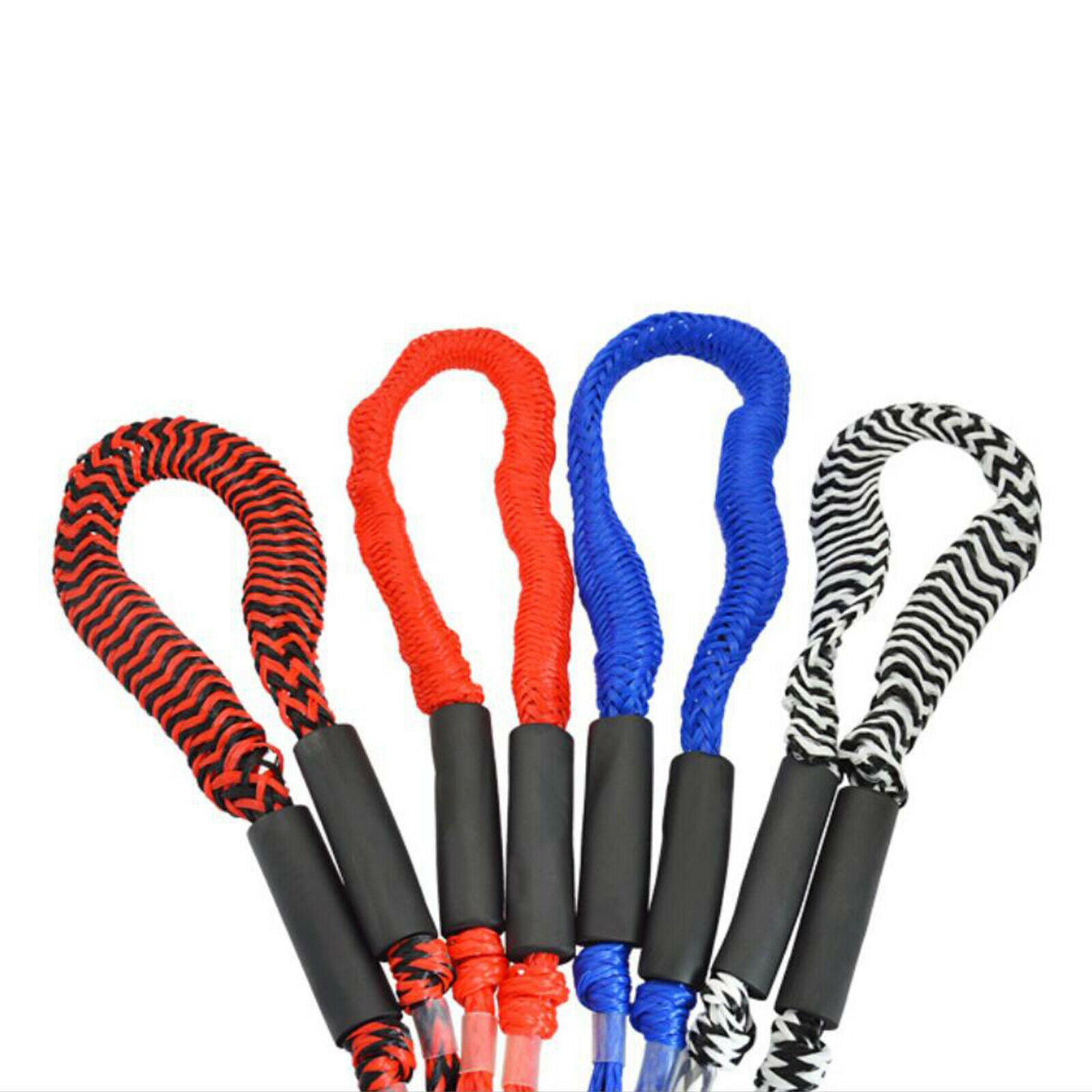 2X PWC Bungee Dock Line 4 ft Mooring Rope for Boat Jet Ski Docks Black_White
