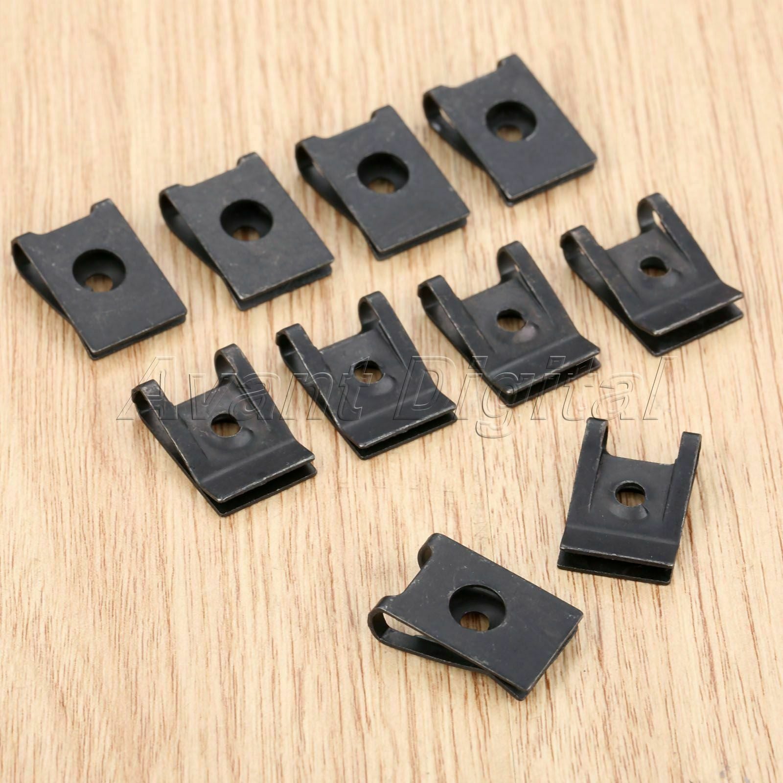 20Pcs Auto Fender Bumper Trim Clips Retaining Fasteners 21x14mm Metal Universal