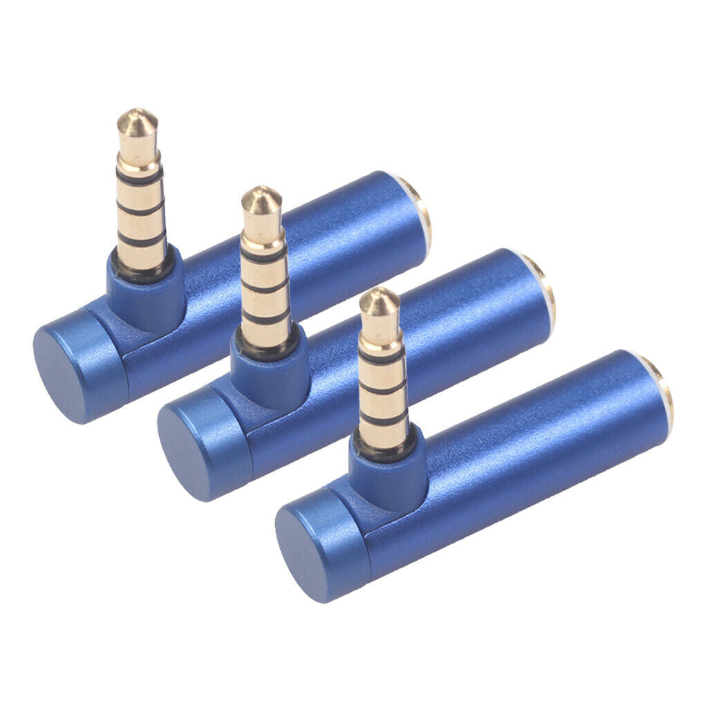 3x Alloy 3.5mm Earphone Adapter Plug Connector for Mobile Phones Tablets