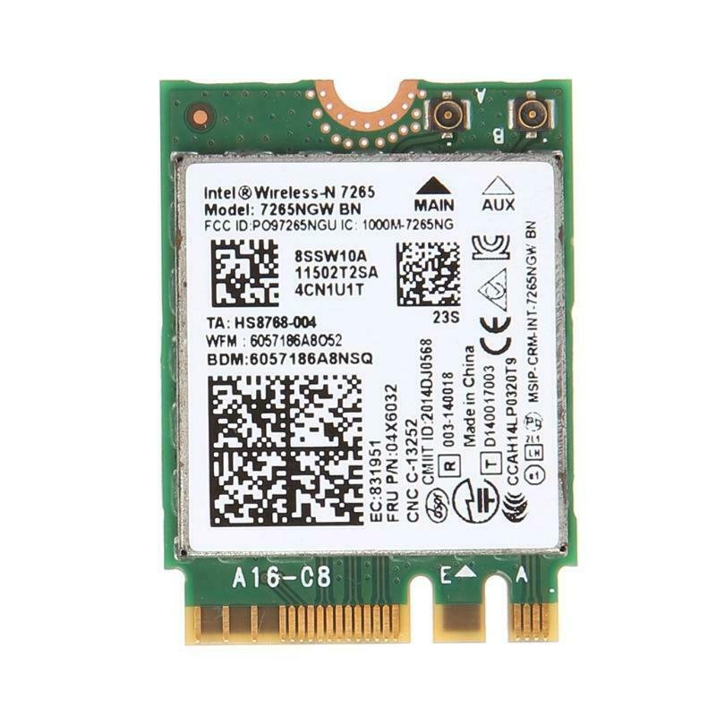 For Intel Wireless-N 7265 7265NGW BN Dual Band 2x2 Wi-Fi Bluetooth-compatible