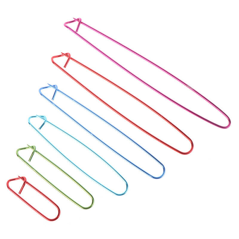 6pcs Marker Stitch Holder Needle Clip Safety Pins Knitting Crochet Weaving T SJ