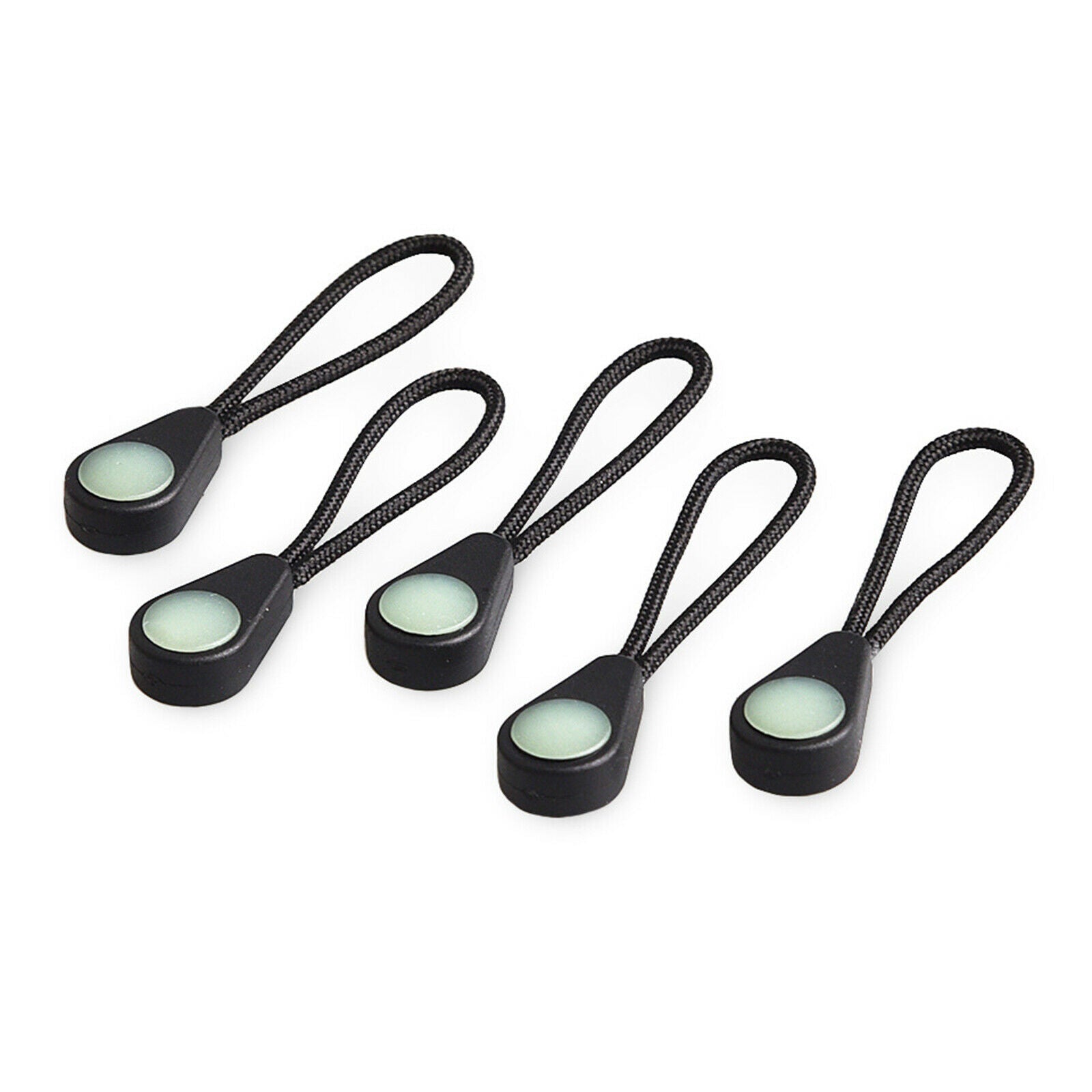 10x Self Luminous Zipper Pull Zipper Tags Rope Extension Zip for Handbag
