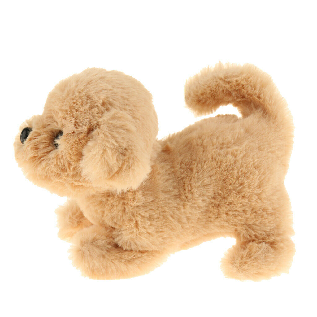 Cute Plush Dog Robotic Wag Tail Animal Puppy Kids Gift Golden Retriever