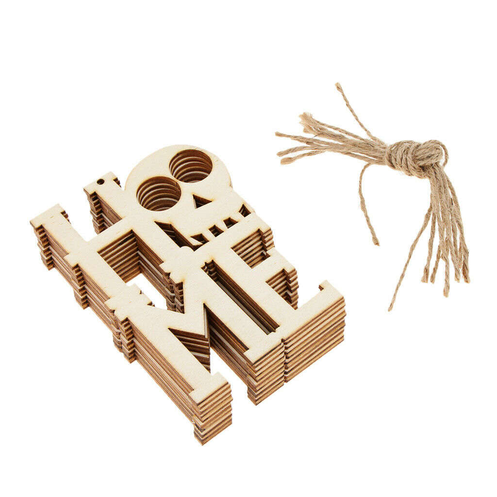 10 Pieces Help Me Shape Wooden Pieces Labels Pendents Hanging Gift Tags