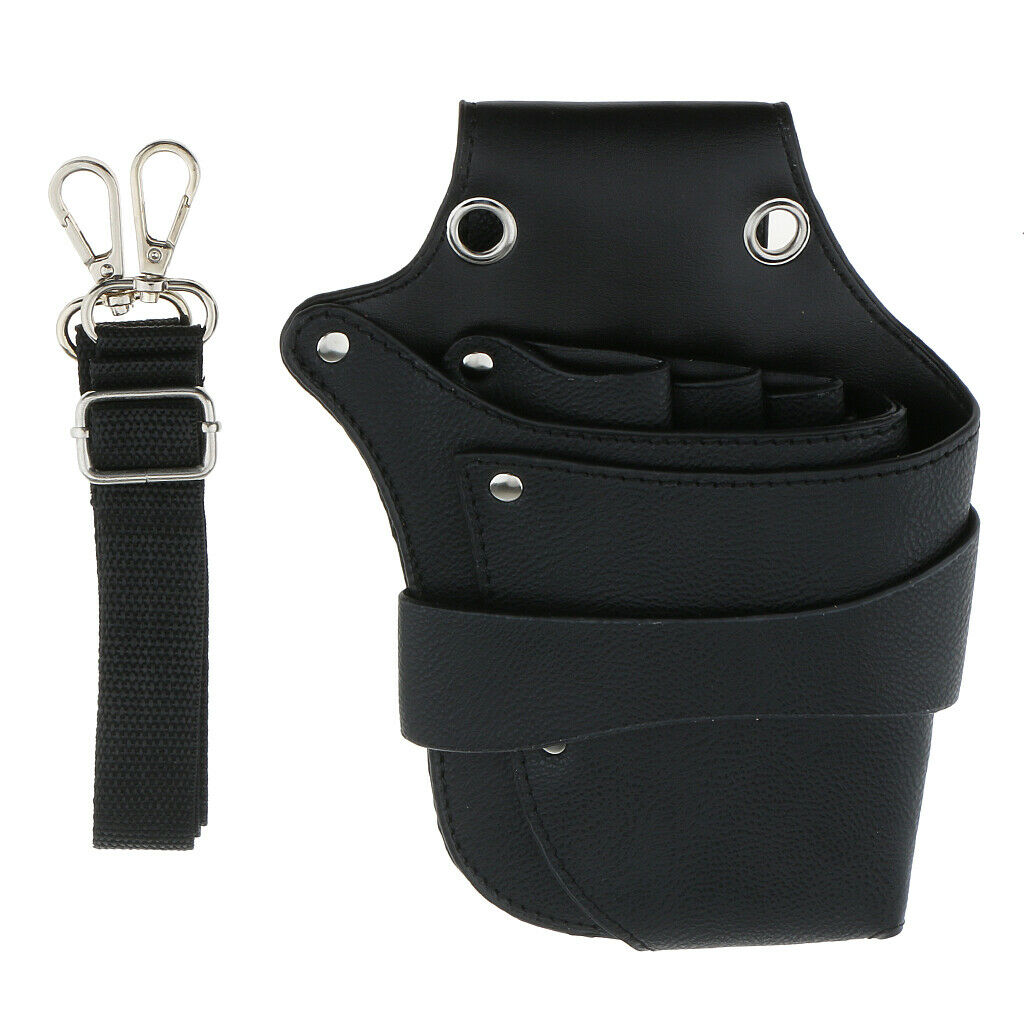 Barber Scissor Hairdressing Holster Pouch Holder Case Bag PU Leather Tool