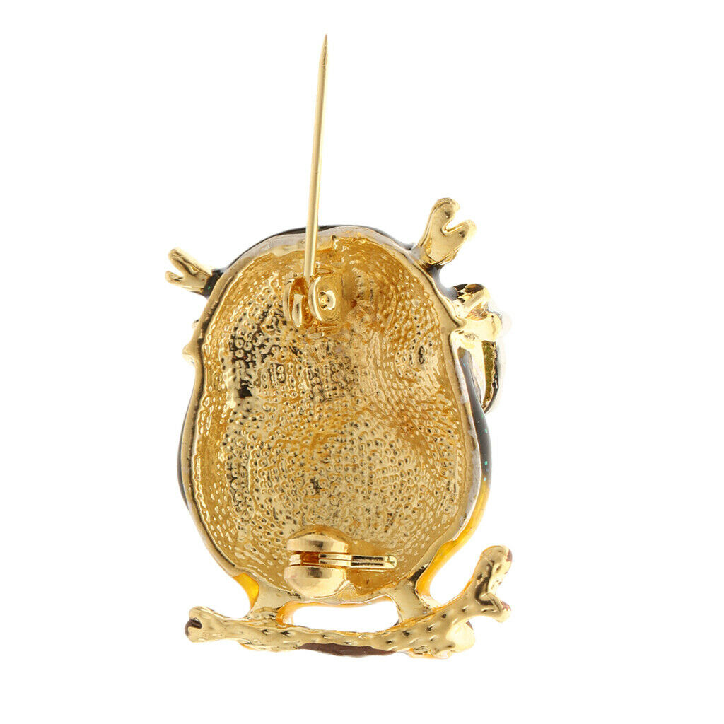 Women Owl Glasses Enamel Brooches Corsage Alloy Brooch White Glasses Frame