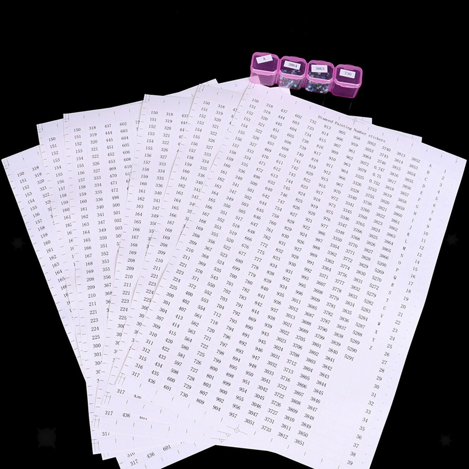 Color Classification Number Stickers, Self-Adhesive Particular Design for