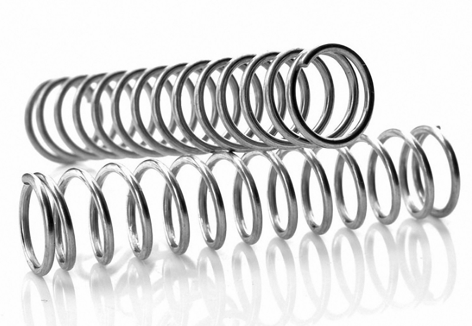 2 Pcs Wire dia 1.3mm, OD 14mm, long 85mm, Steel Helical Compression Springs