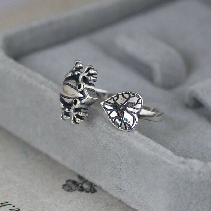Frog Open Rings for Women Girls Animal Finger Ring Jewelry Gifts N.l8