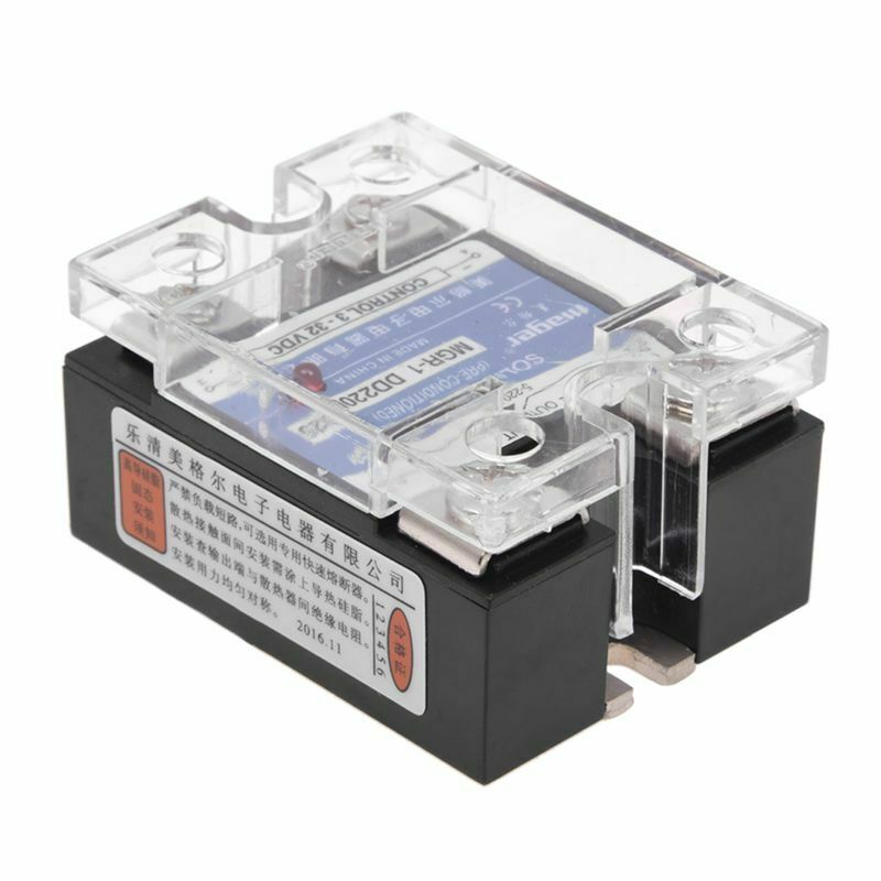 DC to DC Single Phase Solid State Relay SSR 25A 3-32V 5-220V w Transparent CoB9