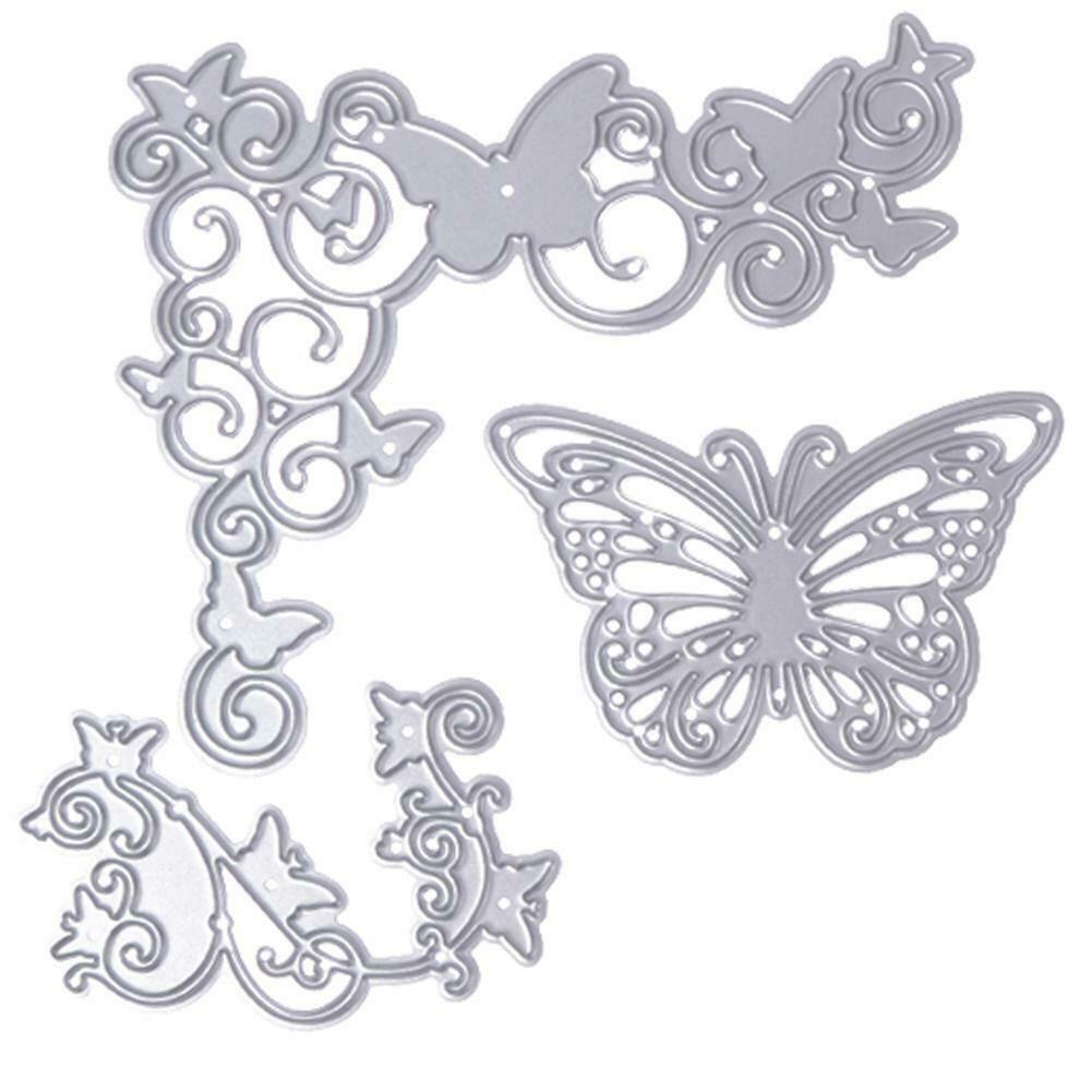 3pcs Metal Cutting Dies Stencils for DIY Scrapbooking Photo Album Butterfly @