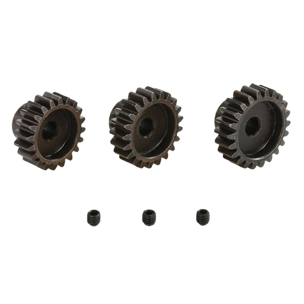 3 Pieces 20t-22t Motor Pinion Gear Set for 1/8 Rc Buggy Car Monster Truck