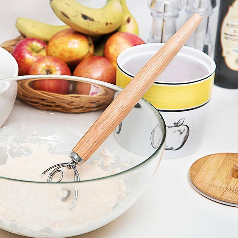 13" Stainless Steel The Danish Dough Whisk Dutch Whisk Hand Mixer Kitchen Kit