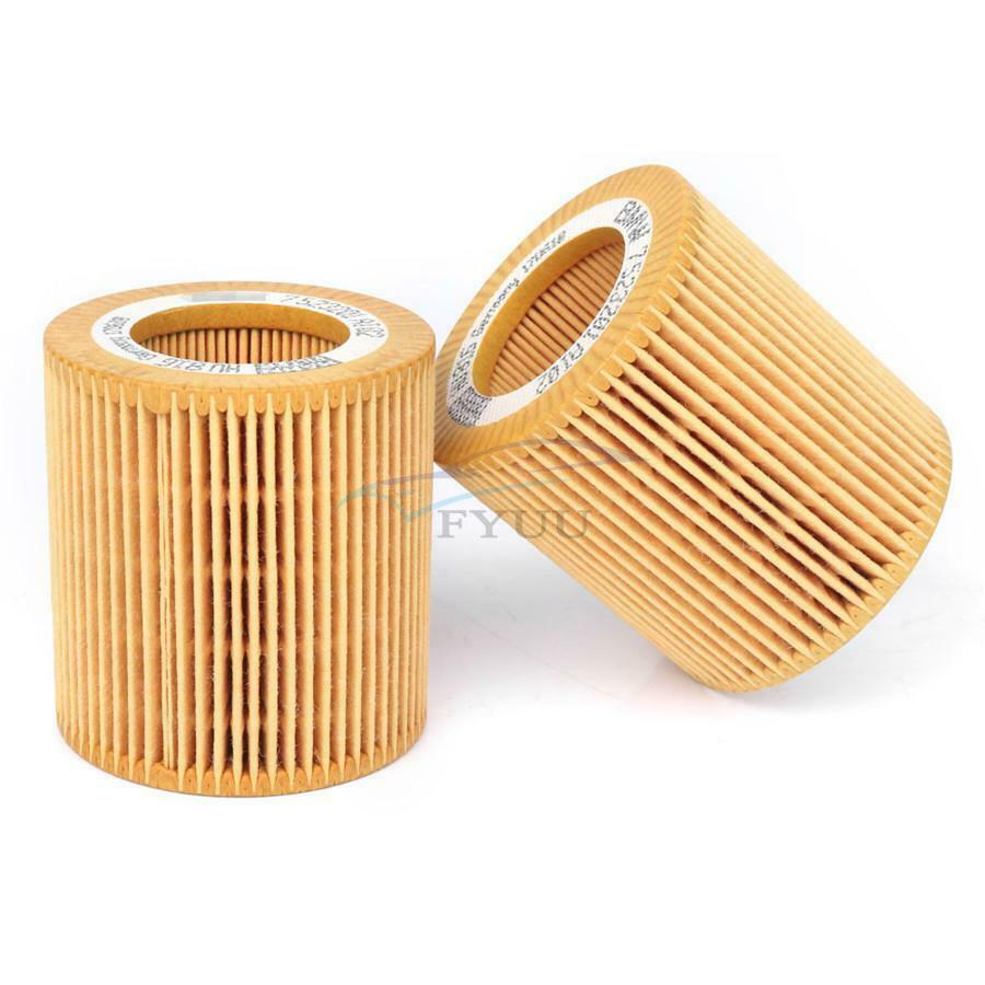 2PCS Car Oil Filter Kit 11427566327 For BMW 1 3 5 Series E60 E61 E84 E85 E91 E92