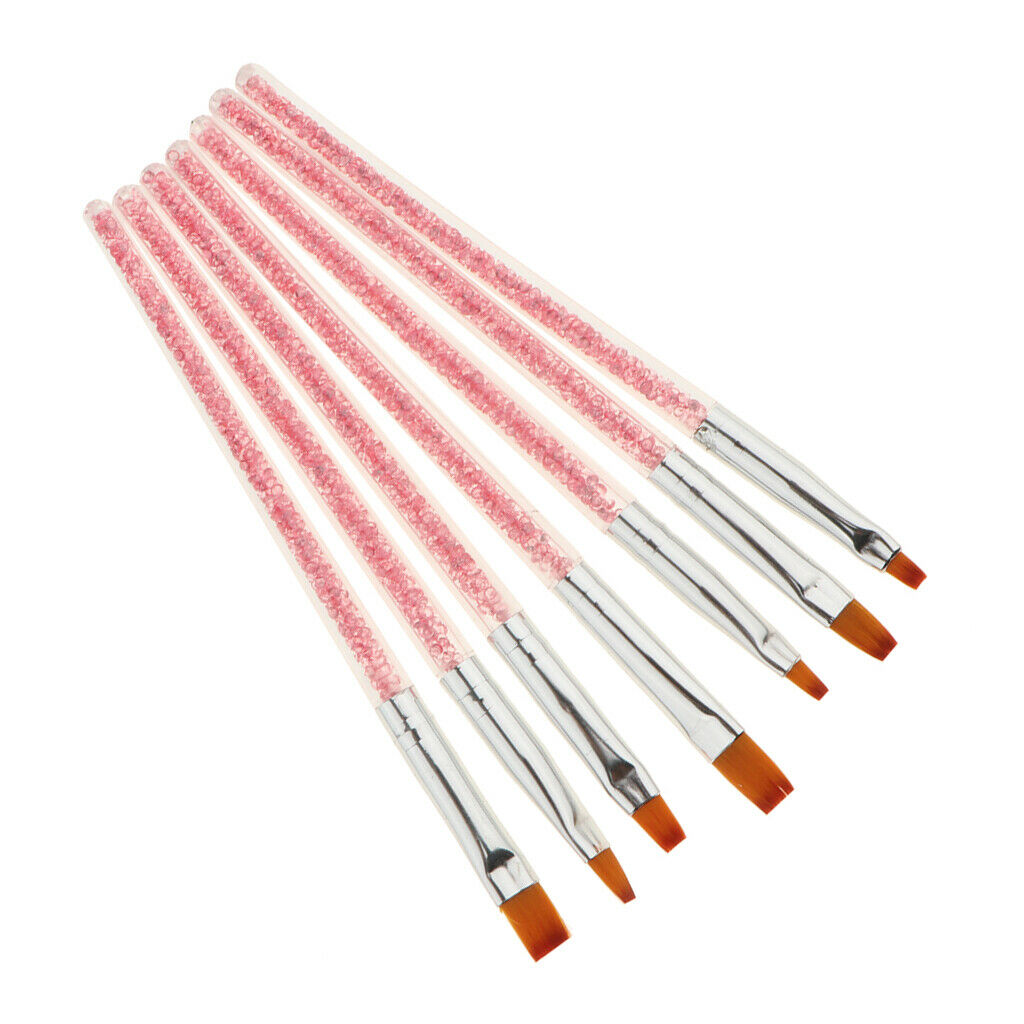 7-piece nail brush set for UV gel and acrylic fingernails nail art -