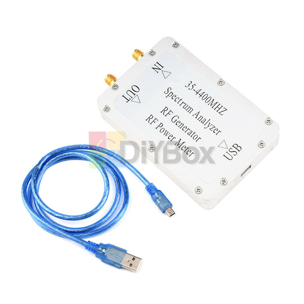 Spectrum Analyzer  Sweep Signal Source 35-4400MHz RF Power Meter CNC Shell
